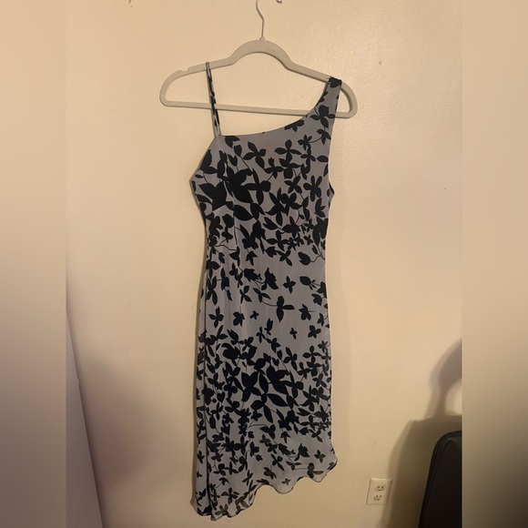 B. Moss Vintage 90s Feminine Spring Unique Neckline Floral Midi Dress NWT Size 8 - Picture 3 of 7